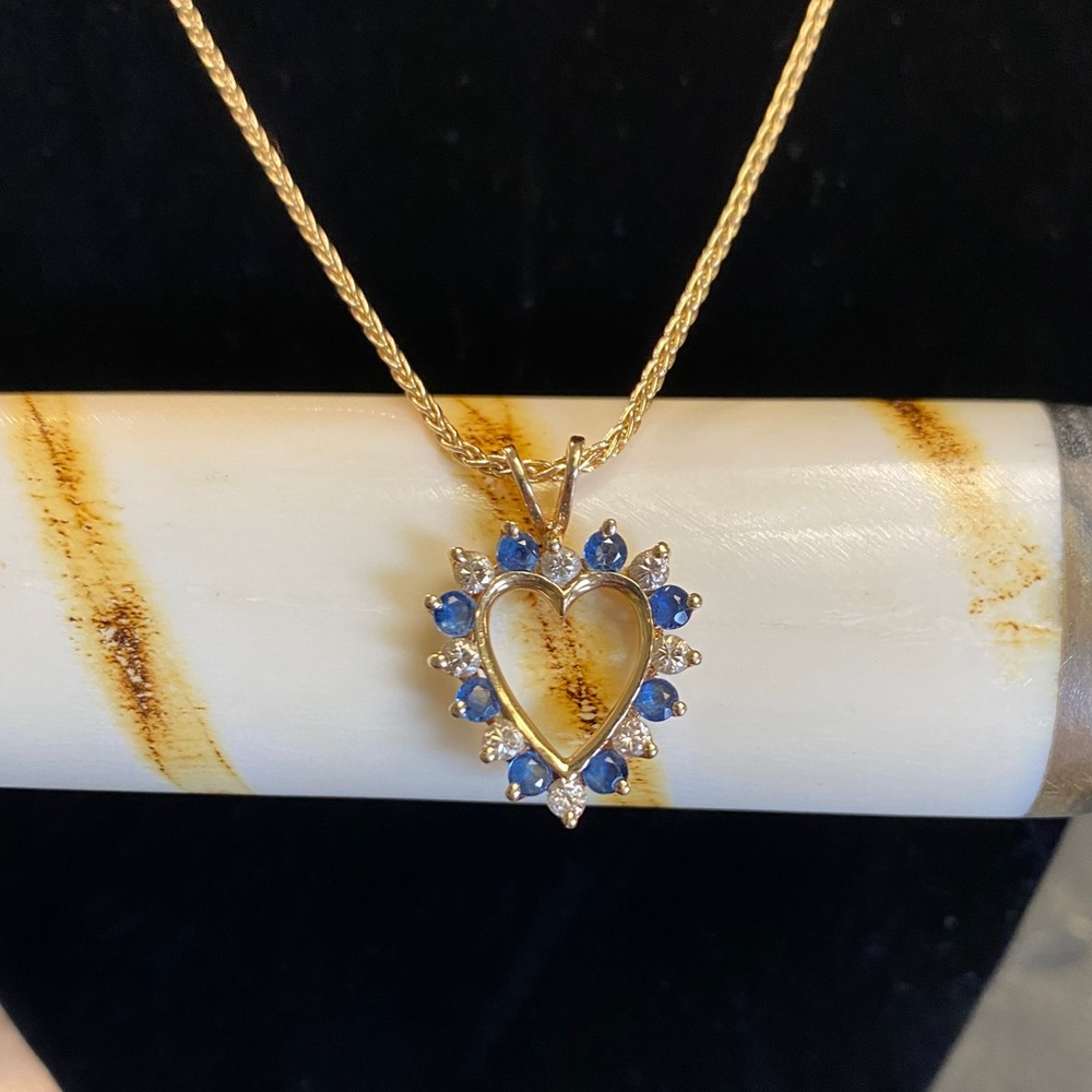 Sapphire & Diamond Pendant